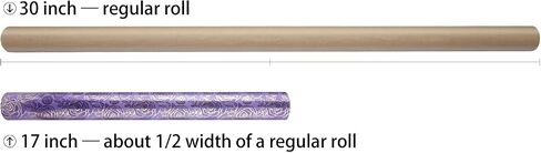 LDGOOAEL Mini Short Small Wrapping Paper Roll (17" X 120") - Purple Star Galaxy with gold Foil for Holiday, Mothers Day, Birthday, Wedding, Baby Shower in Kuwait