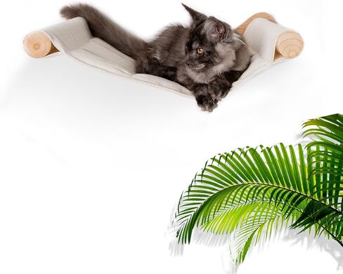 Cat Hammock Wall Mounted, Cat Wall Shelves, Wooden Cat Wall Furniture, Cat Wall Bed, Cat Wall Perches for Large Cats or Kitty Sleeping, Playing, Climbing, and Lounging in Saudi Arabia