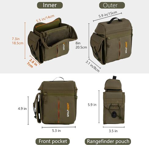 Binoculars Harness Chest Pack Magnetic with Detachable Rangefinder Pouch | 3-in-1 Use Mode, Magnetic Opening and Closure, Breathable Harness, Harness Can Use Alone, Adjustable Fit Any Body Size in Saudi Arabia