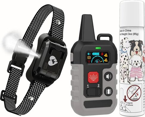 Citronella Dog Training Collar with Remote, 4 Modes Beep/Vibration/Spray/Spray Enhancement, Humane Dog Bark Collar, Safe Compact Easy IPX7, Rechargeable Spray Collar, 330Yard 【Only Work with Remote】 in Saudi Arabia