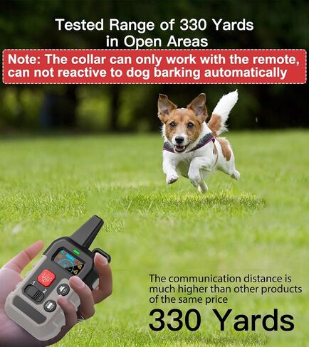 Citronella Dog Training Collar with Remote, 4 Modes Beep/Vibration/Spray/Spray Enhancement, Humane Dog Bark Collar, Safe Compact Easy IPX7, Rechargeable Spray Collar, 330Yard 【Only Work with Remote】 in Saudi Arabia