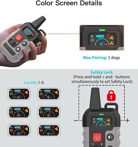 Citronella Dog Training Collar with Remote, 4 Modes Beep/Vibration/Spray/Spray Enhancement, Humane Dog Bark Collar, Safe Compact Easy IPX7, Rechargeable Spray Collar, 330Yard 【Only Work with Remote】 in Saudi Arabia