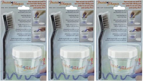 Pastel Sharpener & Shaper with Storage Jar Shapes Soft Pastels to A Point Or Shape - Complete Set with Wire Brush, Mesh Funnel & Storage Jars in Saudi Arabia
