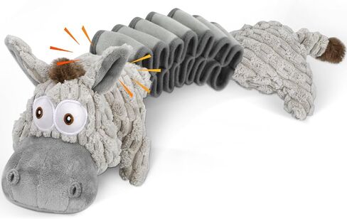 Squeaky Dog Toys for Large Dogs, Tough Tug of War Puppy Toy, Cute Animal Design Plush Dog Toys with Crinkle Paper, Dog Chew Toys for Small, Medium and Large Dogs in Saudi Arabia