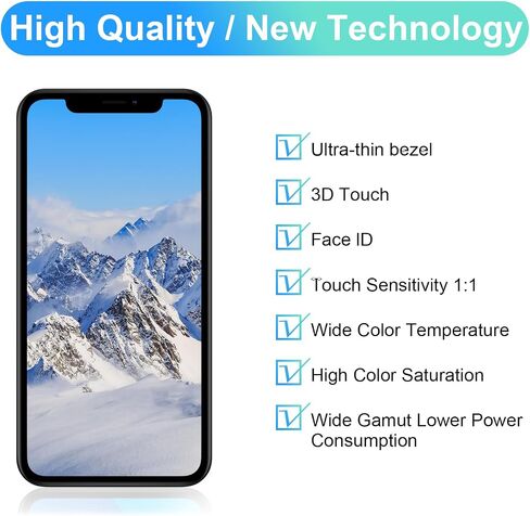 استبدال شاشة iPhone 12/12 Pro مقاس 6.1 بوصة، مجموعة إطار رقمي لشاشة LCD تعمل باللمس ثلاثية الأبعاد بالجملة مع لاصق مقاوم للماء، بدون أدوات إصلاح in Kuwait