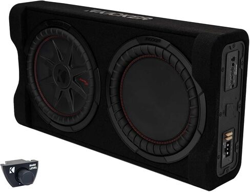 KICKER 51PTRTP10 10 بوصة (25 سم) حاوية مضخم صوت محملة بالطاقة، مضخم صوت CompRT مقاس 10 بوصات، مضخم صوت RMS مدمج بقدرة 400 وات، متضمن التحكم في مستوى الجهير عن بعد in Saudi Arabia