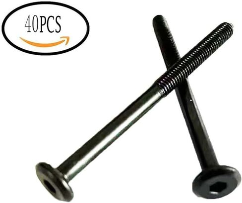50PCS M6x25mm Stainless Steel Flat Head Hex Socket Hex Bolt Screws Countersunk Connector Fasteners for Furniture in Saudi Arabia