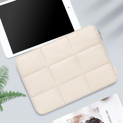 MOSISO Tablet Sleeve Case for 11 inch iPad Pro M4 & iPad Air M2 2024, iPad Pro 11 M2 M1, iPad 10th 10.9, iPad 9/8/7 10.2, iPad Air 5/4 10.9, Galaxy Tab 11, Rectangle Quilted Puffy Carrying Case, Sand in Saudi Arabia