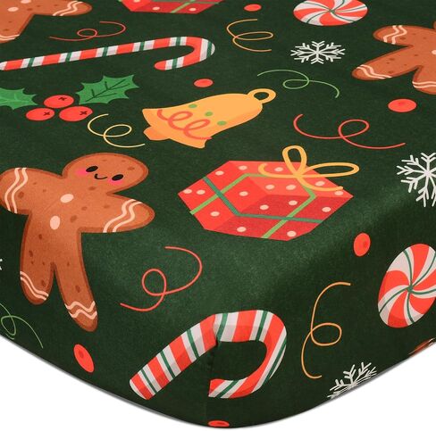 Halloween Crib Sheets, Fitted Crib Sheet with Bats, Ghosts, Pumpkin, Spider, and Mushrooms, Measuring 52'' x 28'' to fit Standard Crib & Toddler Mattresses, Orange in Saudi Arabia
