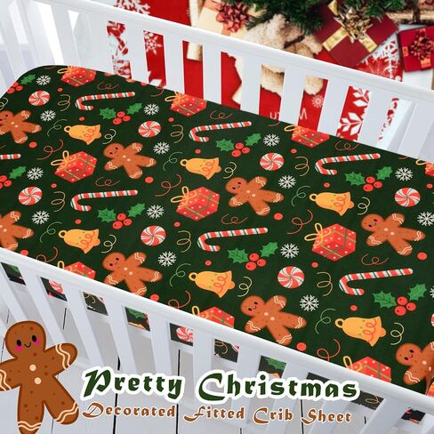 Halloween Crib Sheets, Fitted Crib Sheet with Bats, Ghosts, Pumpkin, Spider, and Mushrooms, Measuring 52'' x 28'' to fit Standard Crib & Toddler Mattresses, Orange in Saudi Arabia