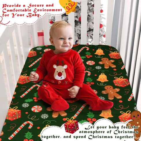 Halloween Crib Sheets, Fitted Crib Sheet with Bats, Ghosts, Pumpkin, Spider, and Mushrooms, Measuring 52'' x 28'' to fit Standard Crib & Toddler Mattresses, Orange in Saudi Arabia