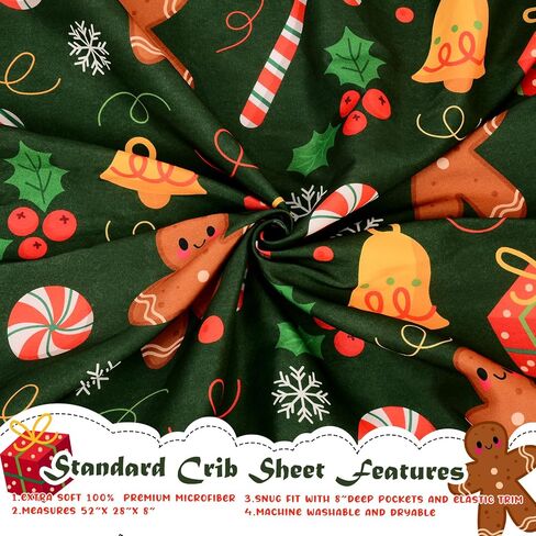 Halloween Crib Sheets, Fitted Crib Sheet with Bats, Ghosts, Pumpkin, Spider, and Mushrooms, Measuring 52'' x 28'' to fit Standard Crib & Toddler Mattresses, Orange in Saudi Arabia