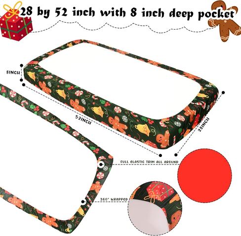 Halloween Crib Sheets, Fitted Crib Sheet with Bats, Ghosts, Pumpkin, Spider, and Mushrooms, Measuring 52'' x 28'' to fit Standard Crib & Toddler Mattresses, Orange in Saudi Arabia