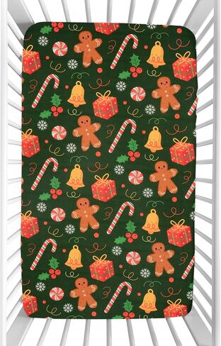 Halloween Crib Sheets, Fitted Crib Sheet with Bats, Ghosts, Pumpkin, Spider, and Mushrooms, Measuring 52'' x 28'' to fit Standard Crib & Toddler Mattresses, Orange in Saudi Arabia