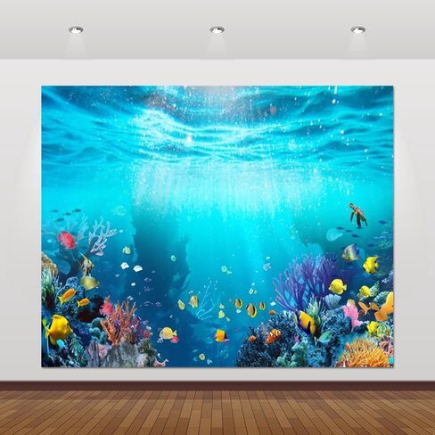 تحت خلفية البحر 10x8ft المحيط قاع البحر تحت الماء العالم السلاحف الشعاب المرجانية أعماق البحار التصوير خلفية البحرية حوض السمك الخلفيات راية الزينة in Saudi Arabia