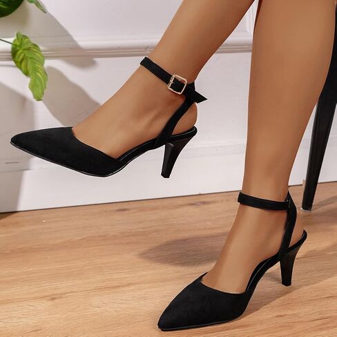 المرأة أشار تو مضخات أحذية مثير مغلق تو Slingback هريرة الكعوب خنجر الكاحل فستان بحزام الزفاف الصنادل الحفلات in Kuwait