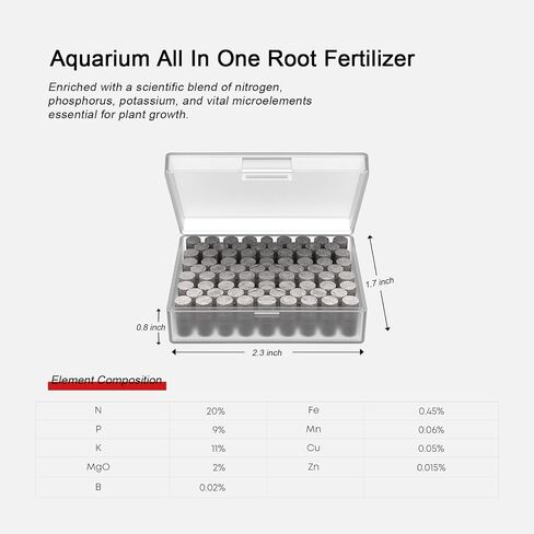 FZONE Aquarium Root Fertilizer Spikes, NPK High-Concentration Easy Green Aquarium Fertilizer, Freshwater Aquarium Plant Fertilizer for Plant and Root Growth (25 Spikes Per Box) in Saudi Arabia