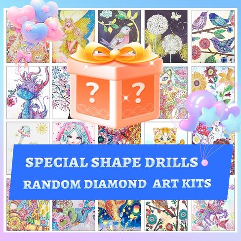 Focart 10 Pack Mystery Diamond Painting, Random Diamond Art Kits 5D Full Drill DIY Crafts for Home Wall Decor Gift in Saudi Arabia