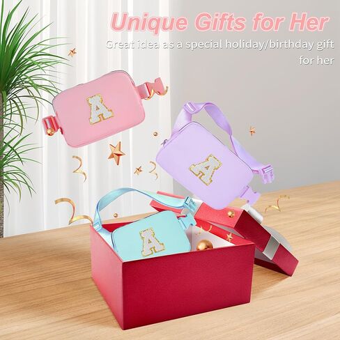 Uygafly Fanny Pack حقيبة حزام حقائب كروس بودي أشياء لطيفة للفتيات والنساء المراهقات - هدايا عيد الأم لهدايا عيد ميلاد الأم للفتيات بعمر 8 9 10 11 12 13 عامًا، وحزم خصر للأطفال | الأولي الأبيض أ، حقيبة الوردي in Kuwait