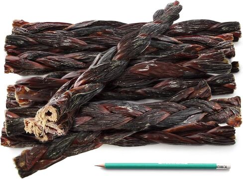 SUPER CAN BULLYSTICKS 6" Gullet Sticks (25 count) - 100% Natural Beef Esophagus Dog Jerky Treats for Small-Medium Dogs Easily Digestible Dog Chews in Saudi Arabia