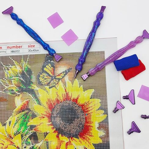 24 pcs Diamond Painting Pen Kits, SENHAI Diamond Art Pens Metal Tips Screw Thread Tips Diamond Art Painting Pen 5D Diamond Art Painting Accessories Tools for DIY Painting Crafts in Kuwait