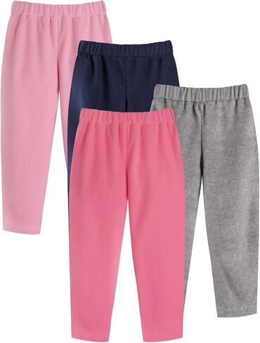 GLASH Kids Toddler Girls Sweatpants, 4pcs Casual Heated Micro Fleece Pants in Kuwait