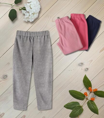 GLASH Kids Toddler Girls Sweatpants, 4pcs Casual Heated Micro Fleece Pants in Kuwait