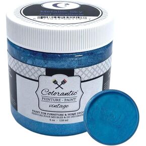Colorantic | Furniture DIY METALLIC CHAMPAGNE Paint | Art Craft Paint Walls Opaque - Pouring paint (8 oz)