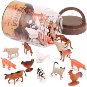 Terra by Battat – 60 Pcs Lizards Animal Tube – Realistic Plastic Animal Toys – Reptile & Amphibian Figurines – Frog, Alligator, Snake & More for Kids and Toddlers 3+