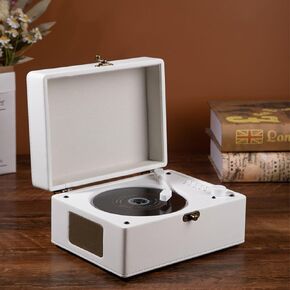 2024 New Portable Suitcase CD Player with Stereo Sound, Remote Control, and Professional Pickup - Ideal for Home and Office (Brown)