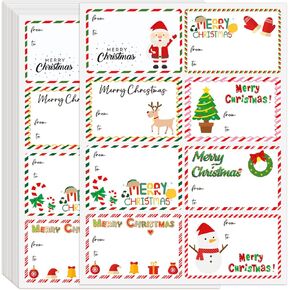 320 Pcs Christmas Gift Tags Stickers,(3"×2"）Christmas Tags for Gifts Christmas Labels Christmas Labels Stickers for Gifts Stickers Suitable for Christmas Holidays Christmas Name Tags