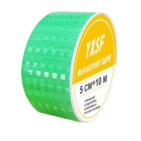 YXSF Yellow Fluorescent Reflective Tape,2 Inch×32 Feet Reflector Strips,High Visibility Outdoor Waterproof Self-Adhesive Reflective Tape for Bikes Cars Ships Motorcycles…