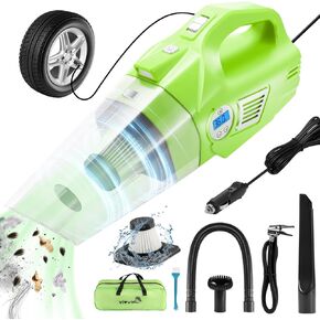 Vioview Car Detailing Kit Interior Cleaner, 24 PCS Interior Car Cleaning Kit with 4-in-1 Portable Car Vacuum Cleaner, Car Cleaning Supplies with Detailing Brush Set, Car Accessories for Men/Women Gift
