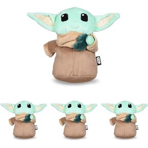 GROGU 3piece Multipack Dog Toys, Cradle Plush, Flattie, and Rope Ring Dog Toys | Small Star Wars Plush Toys Fabric Plush Dog Toy, Squeaky Star Wars Plush Toys for All Dogs