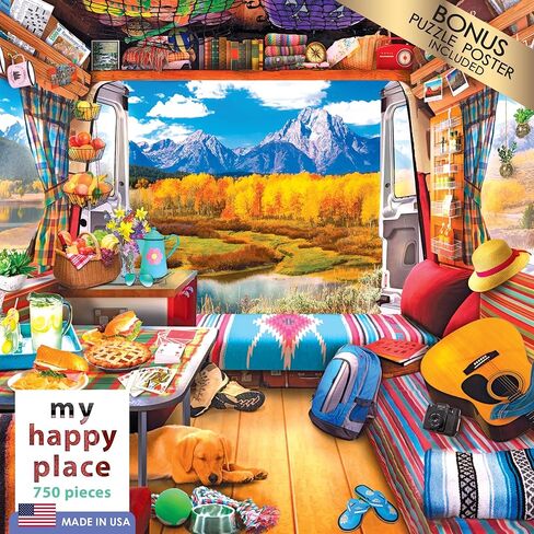 Cra-Z-Art - RoseArt - My Happy Place - Neighborhood Cafe - 750 Piece Jigsaw Puzzle in Kuwait