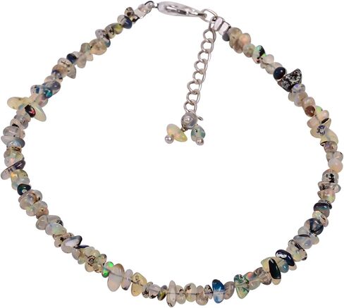 Natural Dalmatian Jasper Chips Nuggets Crystal Bracelet Women Jewelry, Raw Chips Nuggets Beaded Bracelets, 8 inch in Saudi Arabia
