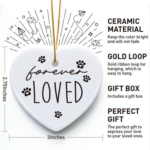 Memorial Ornament Gift for Loss of Pet, Knowing That I was Loved, Sympathy Bereavement Keepsake Gifts for Loss of Dog Cat, Rememberance Gift for Dog Lover, Cat Lover, Dog Owner, Cat Owner in Saudi Arabia