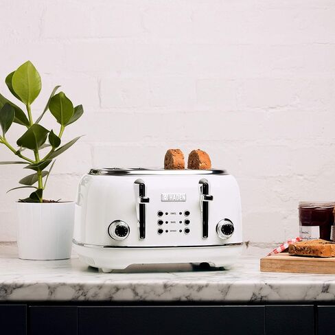 Haden Heritage 4 Slice Wide Slot Toaster with Heritage 12 Cup Programmable Home Coffee Maker for Kitchen, Home, and Small Appliances in Kuwait