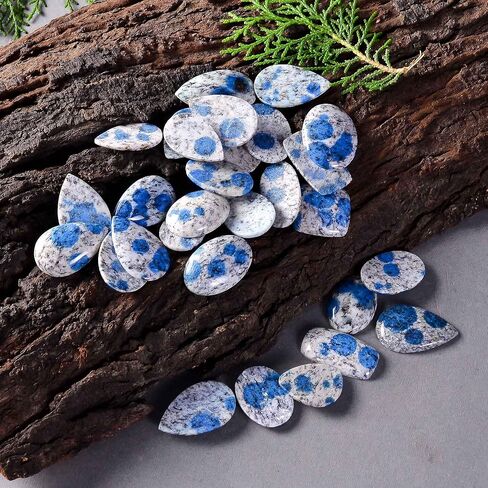 GEMKORA™ 3pcs Imperial Jasper Gemstone Slices Wholesale Cabochons Lot, Jewelry Making Loose Gemstone, Polished Home Decor, DIY, Wire Wrapping, Healing Crystals, Bulk Gemstone Deal (100 carats) in Saudi Arabia
