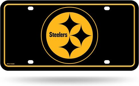 Rico Industries NFL Pittsburgh Steelers Camo Metal Auto Tag 8.5" x 11" - Great for Truck/Car/SUV in Kuwait