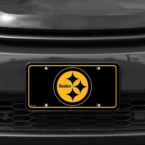 Rico Industries NFL Pittsburgh Steelers Camo Metal Auto Tag 8.5" x 11" - Great for Truck/Car/SUV in Kuwait