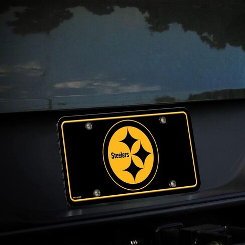 Rico Industries NFL Pittsburgh Steelers Camo Metal Auto Tag 8.5" x 11" - Great for Truck/Car/SUV in Kuwait