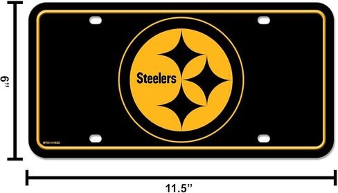 Rico Industries NFL Pittsburgh Steelers Camo Metal Auto Tag 8.5" x 11" - Great for Truck/Car/SUV in Kuwait