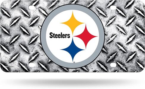 Rico Industries NFL Pittsburgh Steelers Camo Metal Auto Tag 8.5" x 11" - Great for Truck/Car/SUV in Kuwait