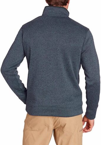 Eddie Bauer Mens Heavyweight Radiator Fleece Quarter Snap Pullover (Light Grey, Medium) in Saudi Arabia