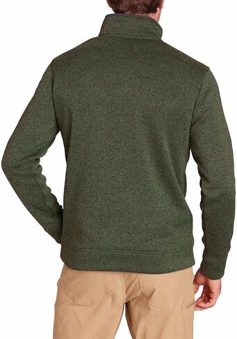 Eddie Bauer Mens Heavyweight Radiator Fleece Quarter Snap Pullover (Light Grey, Medium) in Saudi Arabia