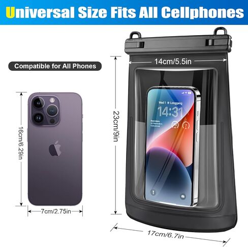Large Waterproof Phone Pouch, Floating Dry Bag for iPhone 14/13/12/11 Pro Max, Galaxy S22/S21 - Large Capacity Waterproof Bag with Sunscreen & Glasses Storage - 【Oversize】Dry Bag for Water Activities in Saudi Arabia