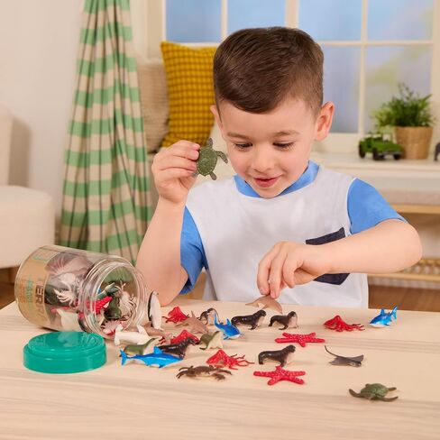 Terra by Battat – 60 Pcs Lizards Animal Tube – Realistic Plastic Animal Toys – Reptile & Amphibian Figurines – Frog, Alligator, Snake & More for Kids and Toddlers 3+ in Saudi Arabia