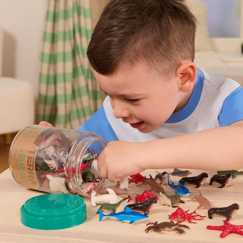 Terra by Battat – 60 Pcs Lizards Animal Tube – Realistic Plastic Animal Toys – Reptile & Amphibian Figurines – Frog, Alligator, Snake & More for Kids and Toddlers 3+ in Saudi Arabia