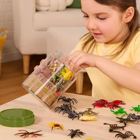 Terra by Battat – 60 Pcs Lizards Animal Tube – Realistic Plastic Animal Toys – Reptile & Amphibian Figurines – Frog, Alligator, Snake & More for Kids and Toddlers 3+ in Kuwait